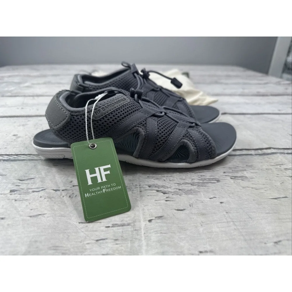 Hike Footwear HF Baresandals II Dark Grey Barefoot Sandals M-5.5 ,W -7.5 NIB